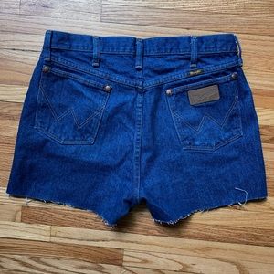 Wrangler Distressed High Waisted Jean Shorts